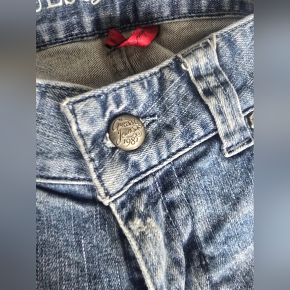 Guess Light Blue Distressed Wide Leg Jeans - Picture 8 of 17